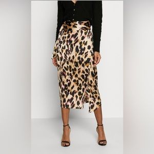 Cheetah print wrap skirt
